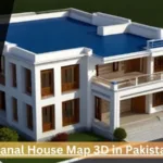 1 kanal House Map 3D in Pakistan