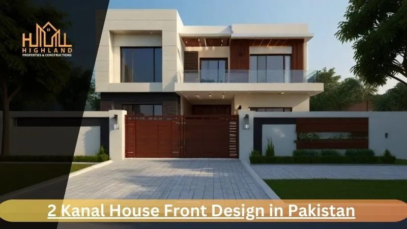 2 kanal house front design in Pakistan