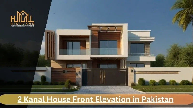 2 Kanal House Front Elevation in Pakistan