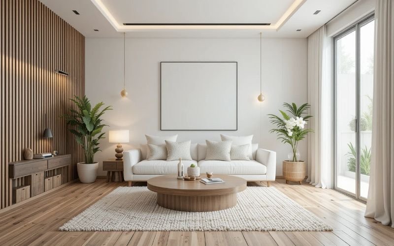 Minimalist White & Wood Combo