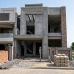Grey Structure Rate in Lahore, double story house under grey structure construction.