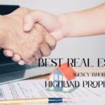 Handshake between two people with a small house model and contract papers on the table, representing Highland Properties – Real Estate Agency Lahore.