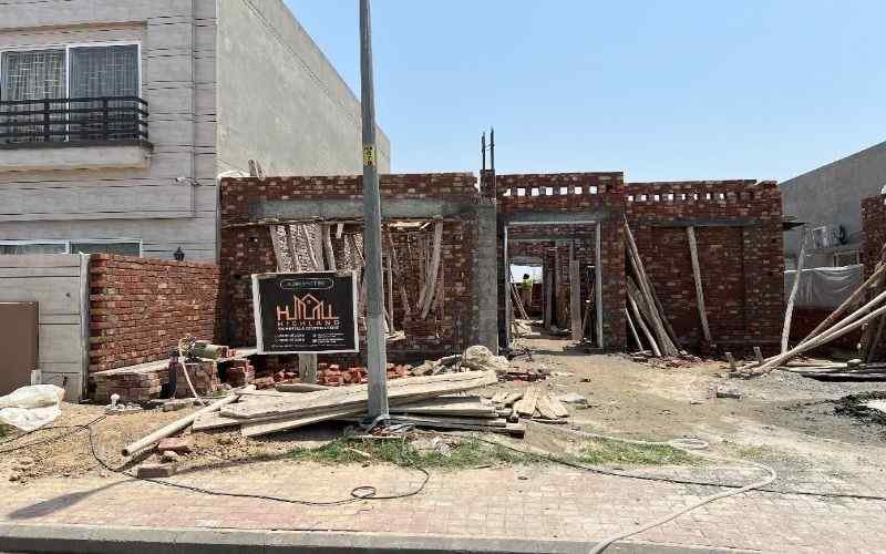 Ongoing house construction project in DHA Lahore by Highland Properties – Real Estate in DHA Lahore.