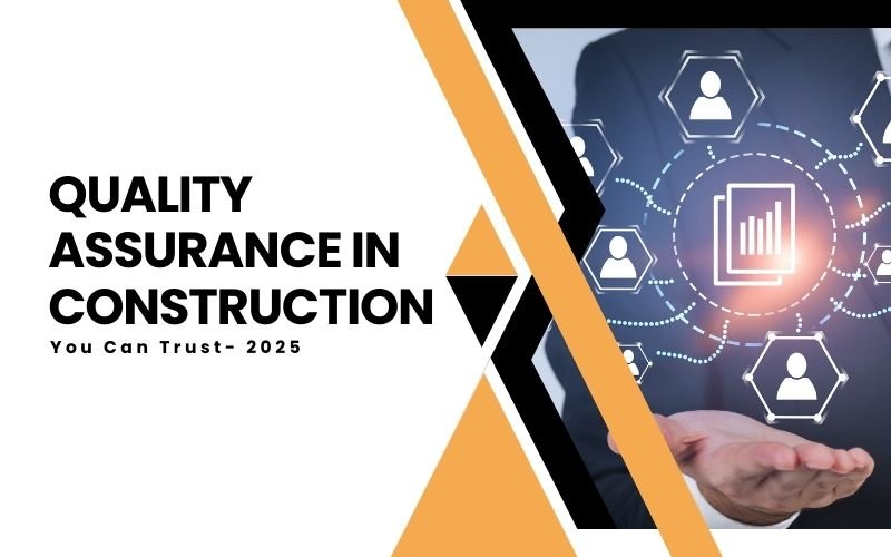 Businessman holding digital icons representing construction quality metrics – Quality Assurance in Construction You Can Trust 2025