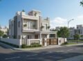 Modern double-storey residential house with contemporary exterior design, showcasing premium construction services in Islamabad.