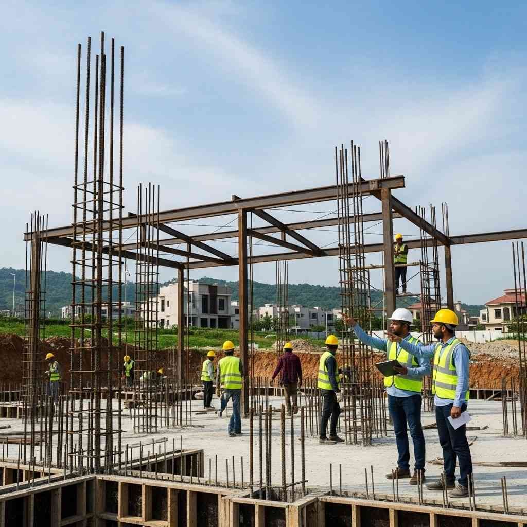 Strong-foundation-and-reinforced-structure-construction-in-Park-View-City-Islamabad.