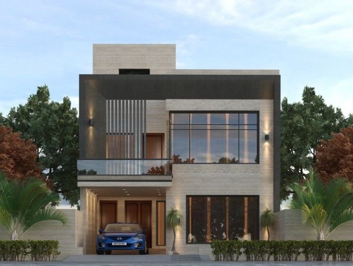 5 Marla House Front Elevation in Bahria Town Lahore
