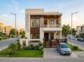 Modern 5 Marla house in Bahria Orchard with stylish exterior, landscaped garden, and contemporary design.