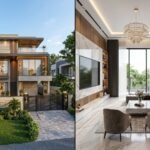 Modern home showcasing Architectural & Interior Design in Canal Garden Lahore with a luxury exterior and elegant living room.