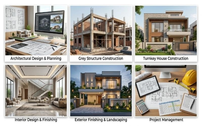 House Construction in Etihad Town Lahore services from design to turnkey construction