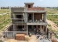 House Construction in Canal Garden Lahore Modern double storey house under construction.
