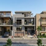 House Construction in DHA Rahbar Lahore with an under-construction modern residential house between completed luxury homes.