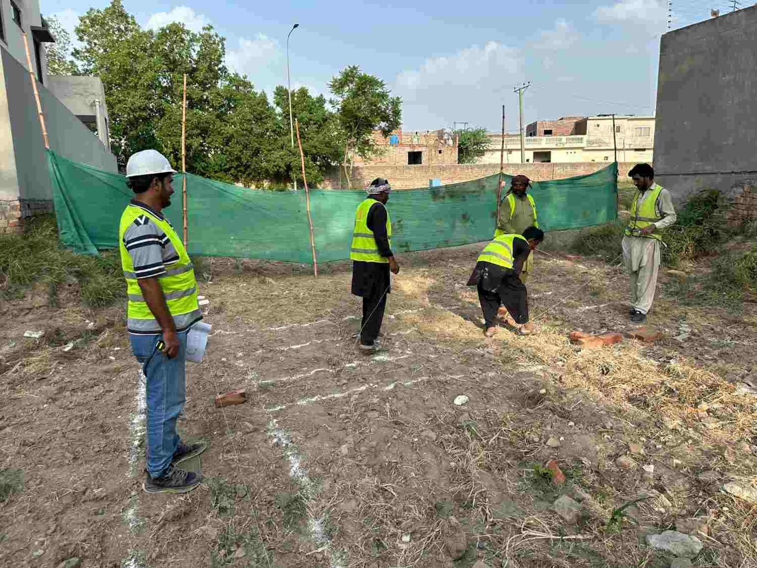 Construction site planning by Highland Construction in Lahore